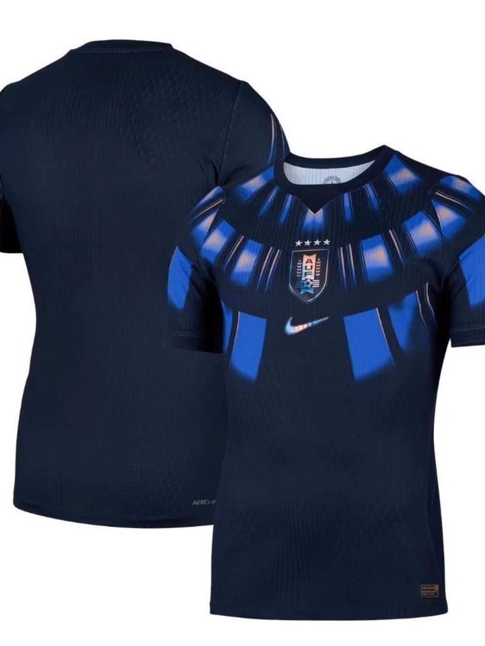 Nike Uruguay Navy & Blue Short Sleeve Football Top